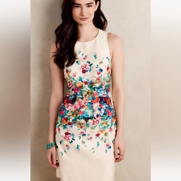 Anthropologie Tea Garden Sheath dress by Maeve size 8 - Picture 2 of 8